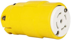 Value Collection - 347/600 VAC, 20 Amp, L23-20 NEMA, Straight, Ungrounded, Industrial Grade Connector - 4 Pole, 5 Wire, Rubber, Yellow - Strong Tooling