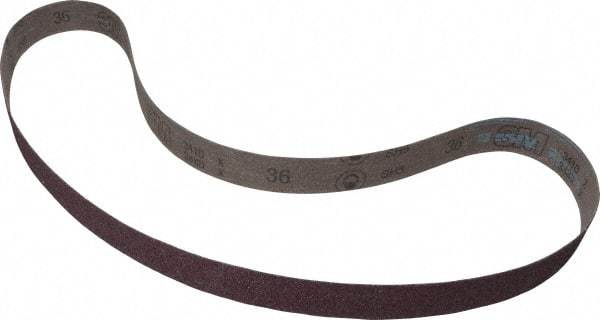 3M - 1-1/2" Wide x 60" OAL, 36 Grit, Aluminum Oxide Abrasive Belt - Aluminum Oxide, Very Coarse, Coated, X Weighted Cloth Backing, Series 341D - Strong Tooling