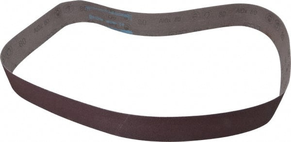 Abrasive Belt: 2-1/2″ Width, 80 Grit, Aluminum Oxide Coated, X Weighted, Series 241D