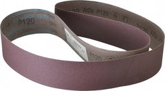 Abrasive Belt: 2-1/2″ Width, 120 Grit, Aluminum Oxide Coated, X Weighted, Series 241D