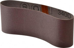 3M - 3" Wide x 18" OAL, 120 Grit, Aluminum Oxide Abrasive Belt - Aluminum Oxide, Fine, Coated, X Weighted Cloth Backing, Series 240D - Strong Tooling