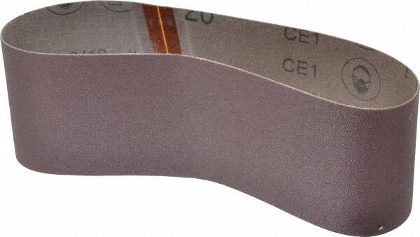 3M - 3" Wide x 21" OAL, 120 Grit, Aluminum Oxide Abrasive Belt - Aluminum Oxide, Fine, Coated, X Weighted Cloth Backing, Series 341D - Strong Tooling