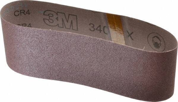 3M - 3" Wide x 21" OAL, 80 Grit, Aluminum Oxide Abrasive Belt - Aluminum Oxide, Medium, Coated, X Weighted Cloth Backing, Series 240D - Strong Tooling
