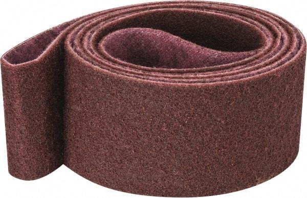 3M - 4" Wide x 132" OAL, Aluminum Oxide Abrasive Belt - Aluminum Oxide, Medium, Nonwoven, Series SC-BS - Strong Tooling