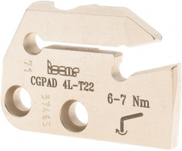 Iscar - Left Hand Cut, 5mm Insert Width, Cutoff & Grooving Support Blade for Indexables - 22mm Max Depth of Cut, 5.2mm Head Projection - Strong Tooling