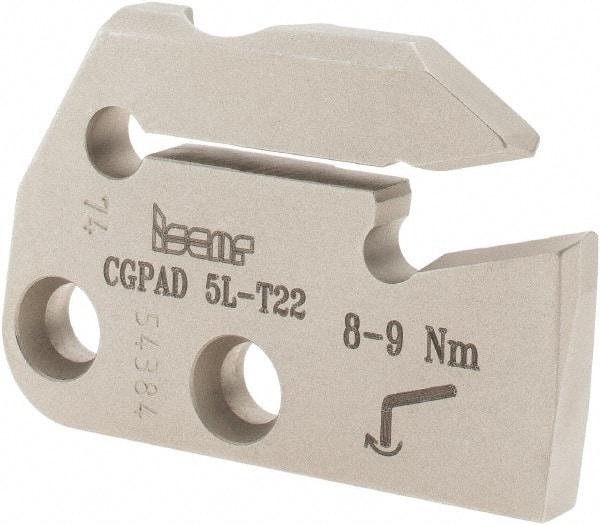 Iscar - Left Hand Cut, 6.4mm Insert Width, Cutoff & Grooving Support Blade for Indexables - 22mm Max Depth of Cut, 5.2mm Head Projection - Strong Tooling