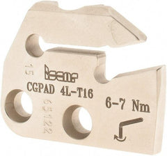 Iscar - Left Hand Cut, 5mm Insert Width, Cutoff & Grooving Support Blade for Indexables - 16mm Max Depth of Cut, 5.2mm Head Projection - Strong Tooling