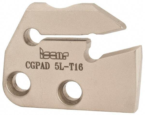 Iscar - Left Hand Cut, 6.4mm Insert Width, Cutoff & Grooving Support Blade for Indexables - 16mm Max Depth of Cut, 5.2mm Head Projection - Strong Tooling