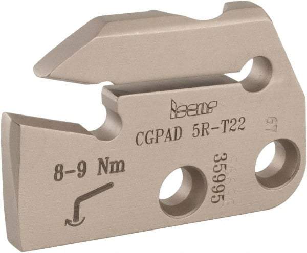 Iscar - Right Hand Cut, 6.4mm Insert Width, Cutoff & Grooving Support Blade for Indexables - 22mm Max Depth of Cut, 5.2mm Head Projection - Strong Tooling