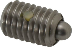 Gibraltar - 1/2-13, 3/4" Thread Length, 0.151" Plunger Projection, Stainless Steel Threaded Spring Plunger - 1/4" Max Plunger Diam, 0.75" Plunger Length, 1.75 Lb Init End Force, 5.5 Lb Final End Force - Strong Tooling