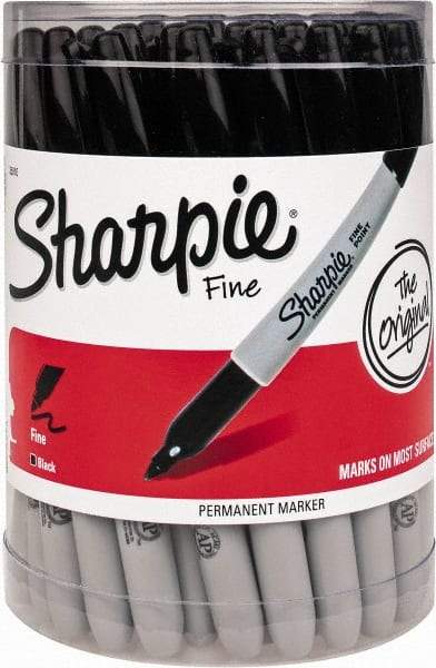 Sharpie - Black Dye & Pigment-Based Ink Wet Surface Pen - Fine Tip, AP Nontoxic Ink - Strong Tooling