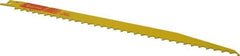 Starrett - 12" Long x 3/4" Thick, Bi-Metal Reciprocating Saw Blade - Tapered Profile, 3 TPI, Toothed Edge, Universal Shank - Strong Tooling