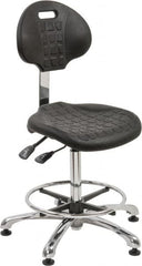 Bevco - Adjustable Chair - 18" Wide x 17-1/4" Deep, Polyurethane Seat, Black - Strong Tooling