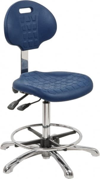 Bevco - Adjustable Chair - 18" Wide x 17-1/4" Deep, Polyurethane Seat, Blue - Strong Tooling