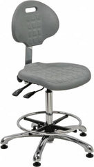 Bevco - Adjustable Chair - 18" Wide x 17-1/4" Deep, Polyurethane Seat, Gray - Strong Tooling