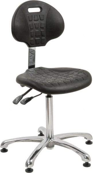 Bevco - Adjustable Chair - 18" Wide x 17-1/4" Deep, Polyurethane Seat, Black - Strong Tooling