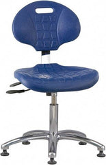 Bevco - Adjustable Chair - 18" Wide x 17-1/4" Deep, Polyurethane Seat, Blue - Strong Tooling