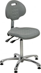 Bevco - Adjustable Chair - 18" Wide x 17-1/4" Deep, Polyurethane Seat, Gray - Strong Tooling