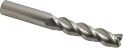 Accupro - 3/4", 3 Flute, Single End, Solid Carbide, 0.03" Corner Radius End Mill - 6" OAL, 40° Helix, Right Hand Flute, 3-1/4" LOC, Right Hand Cut - Strong Tooling