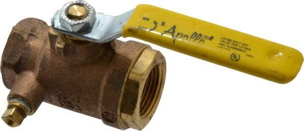 Conbraco - 3/4" Pipe, Bronze, Straight with Side Tap, Gas Ball Valve - 250 psi WOG Rating, Lever Handle, FNPT x FNPT End Connections, 2 Piece - Strong Tooling