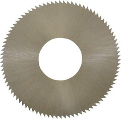 Made in USA - 1-3/4" Diam x 0.012" Blade Thickness x 5/8" Arbor Hole Diam, 90 Tooth Slitting and Slotting Saw - Arbor Connection, Right Hand, Uncoated, High Speed Steel, Concave Ground, Contains Keyway - Strong Tooling