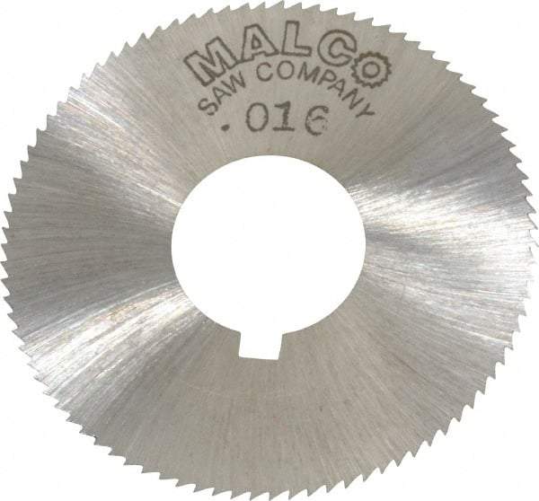 Made in USA - 1-3/4" Diam x 0.016" Blade Thickness x 5/8" Arbor Hole Diam, 90 Tooth Slitting and Slotting Saw - Arbor Connection, Right Hand, Uncoated, High Speed Steel, Concave Ground, Contains Keyway - Strong Tooling