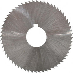 Made in USA - 2-1/4" Diam x 0.016" Blade Thickness x 5/8" Arbor Hole Diam, 60 Tooth Slitting and Slotting Saw - Arbor Connection, Right Hand, Uncoated, High Speed Steel, Concave Ground, Contains Keyway - Strong Tooling