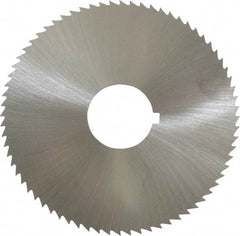 Made in USA - 2-3/4" Diam x 0.036" Blade Thickness x 3/4" Arbor Hole Diam, 72 Tooth Slitting and Slotting Saw - Arbor Connection, Right Hand, Uncoated, High Speed Steel, Concave Ground, Contains Keyway - Strong Tooling