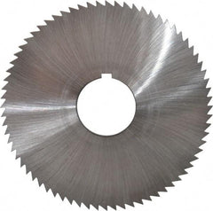 Made in USA - 2-3/4" Diam x 0.051" Blade Thickness x 3/4" Arbor Hole Diam, 72 Tooth Slitting and Slotting Saw - Arbor Connection, Right Hand, Uncoated, High Speed Steel, Concave Ground, Contains Keyway - Strong Tooling