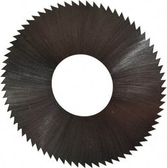 Made in USA - 2-3/4" Diam x 0.018" Blade Thickness x 1" Arbor Hole Diam, 72 Tooth Slitting and Slotting Saw - Arbor Connection, Right Hand, Uncoated, High Speed Steel, Concave Ground, Contains Keyway - Strong Tooling