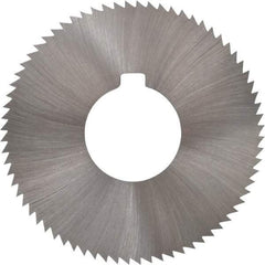 Made in USA - 2-3/4" Diam x 0.032" Blade Thickness x 1" Arbor Hole Diam, 72 Tooth Slitting and Slotting Saw - Arbor Connection, Right Hand, Uncoated, High Speed Steel, Concave Ground, Contains Keyway - Strong Tooling