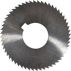 Made in USA - 2-3/4" Diam x 0.036" Blade Thickness x 1" Arbor Hole Diam, 56 Tooth Slitting and Slotting Saw - Arbor Connection, Right Hand, Uncoated, High Speed Steel, Concave Ground, Contains Keyway - Strong Tooling