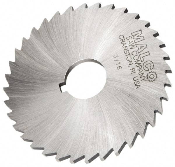 Made in USA - 6" Diam x 3/16" Blade Thickness x 1" Arbor Hole Diam, 42 Tooth Slitting and Slotting Saw - Arbor Connection, Right Hand, Uncoated, High Speed Steel, Concave Ground, Contains Keyway - Strong Tooling