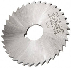 Made in USA - 4" Diam x 5/32" Blade Thickness x 1" Arbor Hole Diam, 36 Tooth Slitting and Slotting Saw - Arbor Connection, Right Hand, Uncoated, High Speed Steel, Concave Ground, Contains Keyway - Strong Tooling