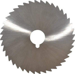 Made in USA - 5" Diam x 3/32" Blade Thickness x 1" Arbor Hole Diam, 40 Tooth Slitting and Slotting Saw - Arbor Connection, Right Hand, Uncoated, High Speed Steel, Concave Ground, Contains Keyway - Strong Tooling