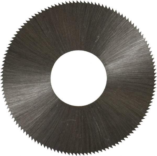 Made in USA - 1-3/4" Diam x 0.012" Blade Thickness x 5/8" Arbor Hole Diam, 132 Tooth Slitting and Slotting Saw - Arbor Connection, Right Hand, Uncoated, High Speed Steel, Concave Ground, Contains Keyway - Strong Tooling