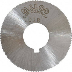 Made in USA - 1-3/4" Diam x 0.018" Blade Thickness x 5/8" Arbor Hole Diam, 132 Tooth Slitting and Slotting Saw - Arbor Connection, Right Hand, Uncoated, High Speed Steel, Concave Ground, Contains Keyway - Strong Tooling