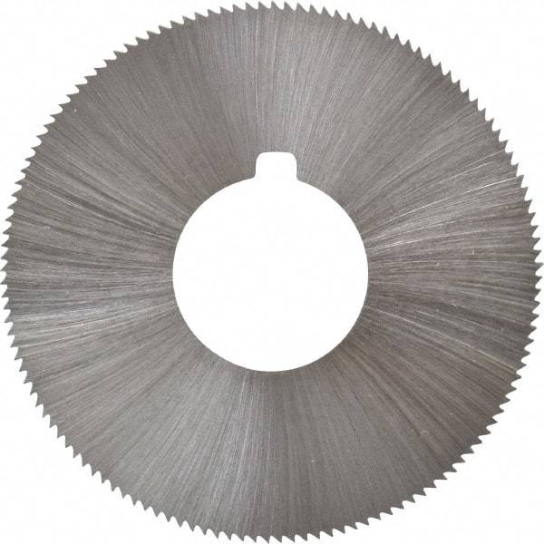 Made in USA - 1-3/4" Diam x 0.023" Blade Thickness x 5/8" Arbor Hole Diam, 132 Tooth Slitting and Slotting Saw - Arbor Connection, Right Hand, Uncoated, High Speed Steel, Concave Ground, Contains Keyway - Strong Tooling