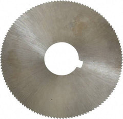 Made in USA - 2-1/4" Diam x 0.025" Blade Thickness x 5/8" Arbor Hole Diam, 132 Tooth Slitting and Slotting Saw - Arbor Connection, Right Hand, Uncoated, High Speed Steel, Concave Ground, Contains Keyway - Strong Tooling