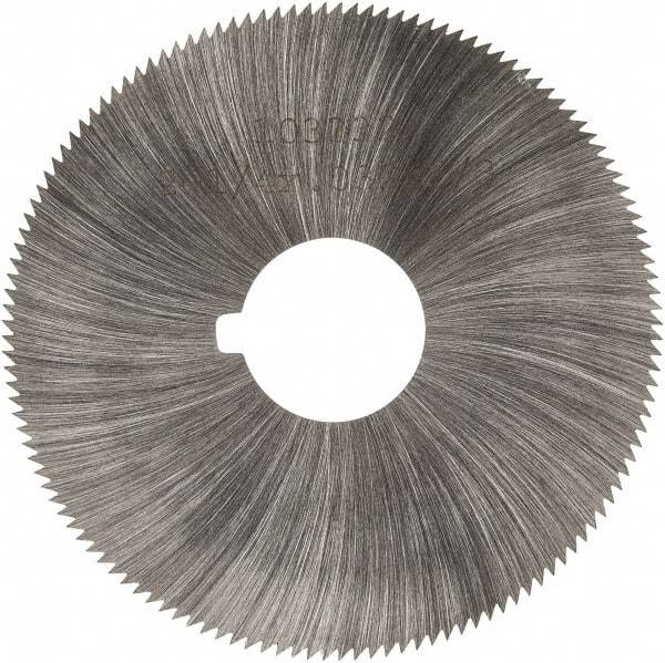 Made in USA - 2-1/4" Diam x 0.032" Blade Thickness x 5/8" Arbor Hole Diam, 132 Tooth Slitting and Slotting Saw - Arbor Connection, Right Hand, Uncoated, High Speed Steel, Concave Ground, Contains Keyway - Strong Tooling