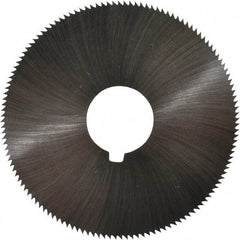 Made in USA - 2-1/4" Diam x 0.036" Blade Thickness x 5/8" Arbor Hole Diam, 132 Tooth Slitting and Slotting Saw - Arbor Connection, Right Hand, Uncoated, High Speed Steel, Concave Ground, Contains Keyway - Strong Tooling