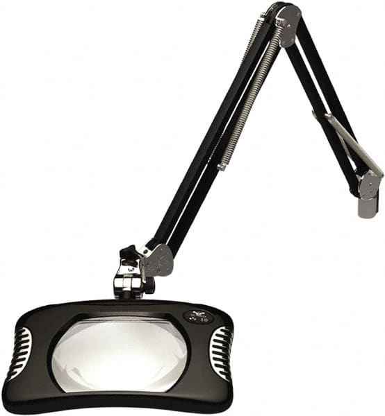 O.C. White - 43 Inch, Swing Arm, Clamp on, LED, Black, Magnifying Task Light - 8 Watt, 2x Magnification, 7 Inch Wide, 5-1/4 Inch Long - Strong Tooling