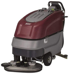 Minuteman - 26" Cleaning Width, Electric Floor Scrubber - 0.60 (Vacuum) & 0.75 (Brush) hp, 180 RPM, 65" Water Lift, 19 Gal Tank Capacity, Series E26 - Strong Tooling