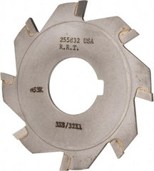 Made in USA - 3" Diam x 3/32" Blade Thickness x 1" Arbor Hole Diam, 8 Tooth Slitting and Slotting Saw - Arbor Connection, Right Hand, Uncoated, Carbide-Tipped, Contains Keyway - Strong Tooling