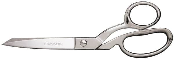 Fiskars - 3-1/2" LOC, 8-1/2" OAL Steel Scissors - Right Hand, Steel Bent Handle, For Fabrics, Textiles - Strong Tooling