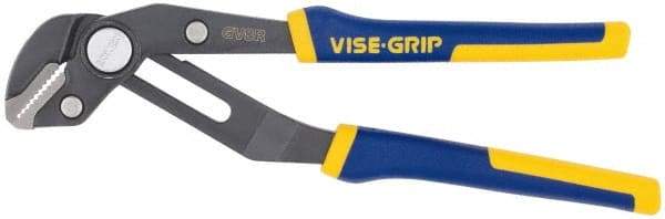 Irwin - 8" OAL, 1-3/4" Jaw Length, Groovelock Pliers - Serrated Jaw, Straight Head, ProTouch Handles - Strong Tooling