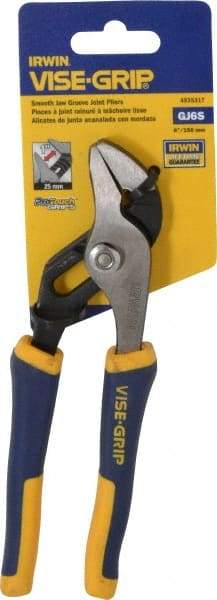 Irwin - 6" OAL, 1" Jaw Length, Groove Joint Pliers - Smooth Jaw, Smooth Head, ProTouch Handles - Strong Tooling