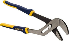 Irwin - 12" OAL, 2-1/4" Jaw Length, Groove Joint Pliers - Serrated Jaw, Straight Head, ProTouch Handles - Strong Tooling