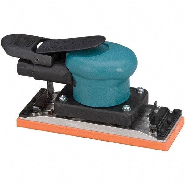 Dynabrade - 13 CFM Air Consumption, Palm Air Orbital Sander - Rectangular Pad, - Strong Tooling