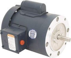 Leeson - 1 Max hp, 1,800 Max RPM, Capacitor Start Electric AC DC Motor - 115/230 V Input, Single Phase, 56C Frame, C-Face Mount, TEFC Enclosure - Strong Tooling